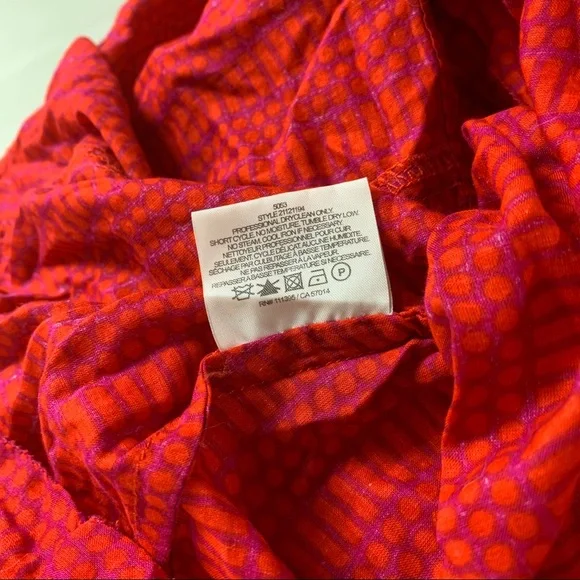 Tory Burch red and purple tie back v-neck tank top - Picture 13 of 14